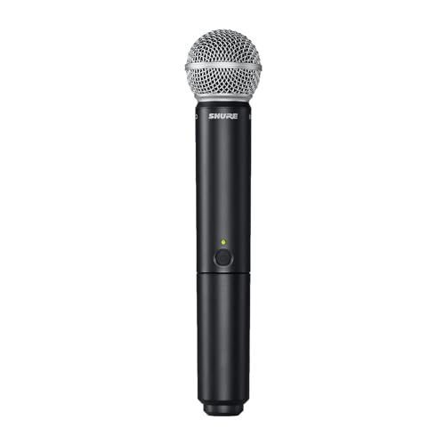 Shure BLX24/SM58 UHF Wireless Microphone System - Perfect for Church, Karaoke, Vocals - 14-Hour Battery Life, 300 ft Range | Includes SM58 Handheld Vocal Mic, Single Channel Receiver