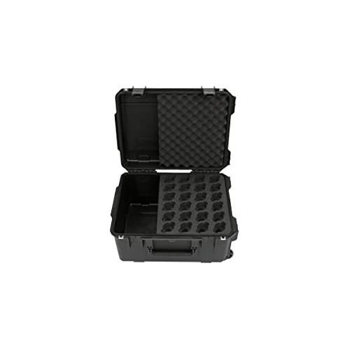 SKB Injection Molded Case w/Foam for (24) Mics w/storage compartment and wheels