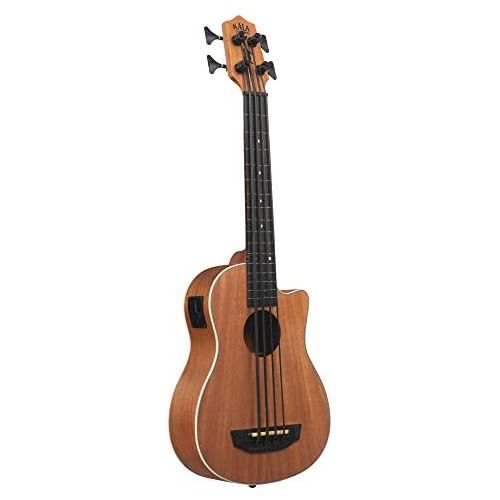 Kala Brand Music Co., 4-String Ukulele, Right, Satin Mahogany (UBASS-Scout-FL)