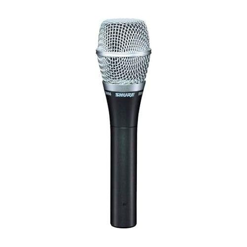 Shure SM86 Cardioid Condenser Vocal Microphone for Professional Use in Live Performance with Built-in 3-Point Shock Mount, 2-Stage Pop Filter to Reduce Wind/Breath Noise, No Cable Included (SM86-LC)