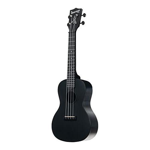 Kala Brand Music Co. The Waterman Beach Collection, 4-String Ukulele, Right, Black Sand, Concert (KA-WMS-BK-C)