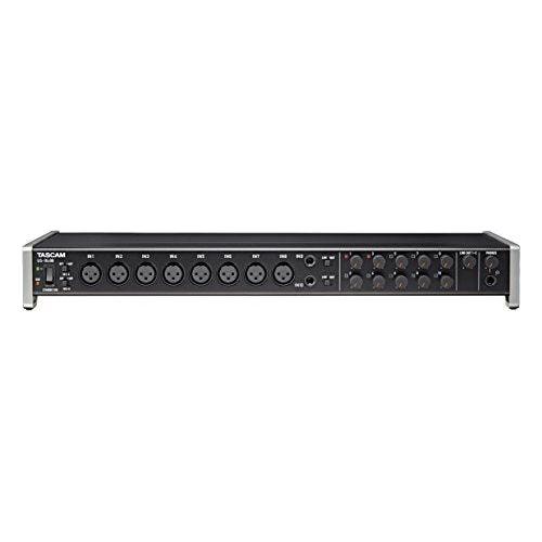 Tascam US-16x08 Rackmount USB Audio/MIDI Interface for Recording, Drum Recording, 8 XLR/8 1/4" Inputs, 8 Outputs, Control Software,Black