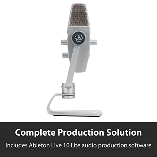 AKG Pro Audio Podcaster Essentials Kit for Streamers, Vloggers, and Gamers-Includes Lyra USB-C Microphone, K371 Headphones, and Ableton Lite Software