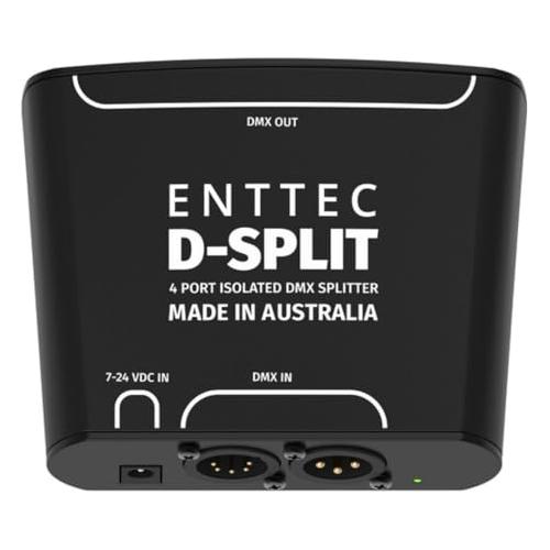 Enttec D-Split 70579 DMX 4 Port Isolated Splitter/Isolator (5-Pin) Bundle w/3-Pin DMX Lighting Cable and Liquid Audio Polishing Cloth