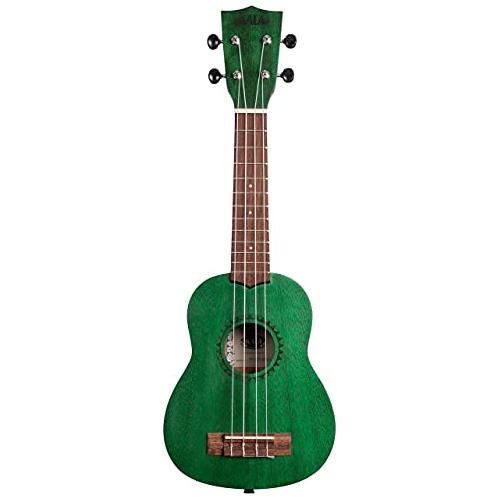 Kala Brand Music Co. Watercolor Meranti Collection, 4-String Ukulele, Right, Green, Soprano (KA-MRT-GRN-S)