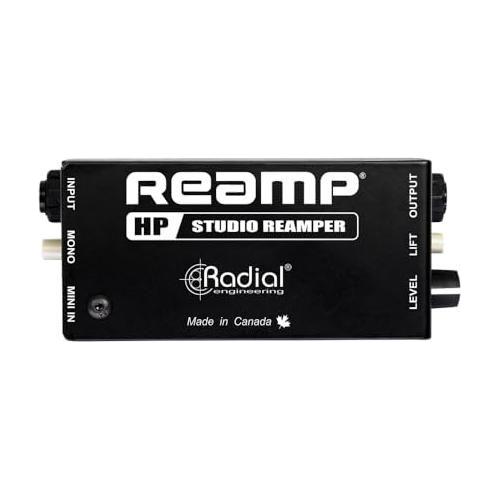 Radial Engineering Reamp® HP Compact Reamper Bundle w/Pig Hog Black Woven Instrument Cable and Liquid Audio Polishing Cloth