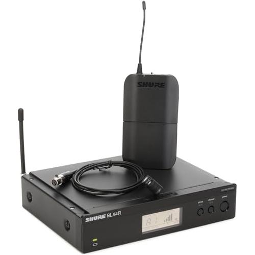 Shure BLX14R/W85 UHF Wireless Microphone System - Perfect for Interviews, Presenting, Theater - 14-Hour Battery Life, 300 ft Range | WL185 Lavalier Mic, Single Channel Rack Mount Receiver | H9 Band