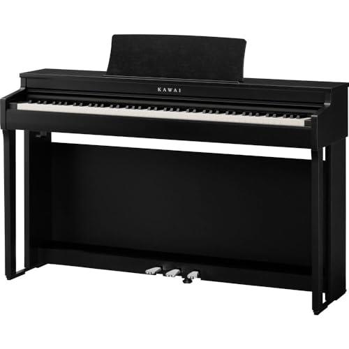 Kawai CN201 Digital Piano, Satin Black Bundle with Kawai F-10H Damper Pedal and Liquid Audio Polishing Cloth - 88-Key Digital Piano