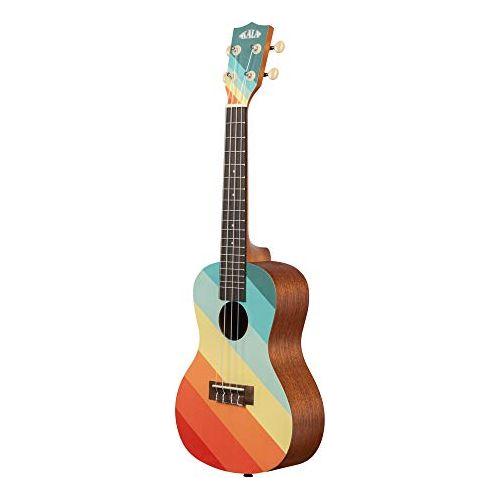 Kala Surf Collection, 4-String Ukulele, Right, Rainbow, Concert (KA FAROUT)