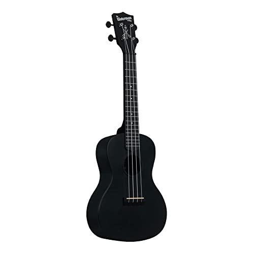 Kala Brand Music Co. The Waterman Beach Collection, 4-String Ukulele, Right, Black Sand, Concert (KA-WMS-BK-C)