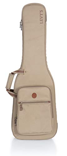 Levy's Leathers Deluxe Gig Bag for Electric Guitars with Padded Backpack Straps and Large Exterior Pocket