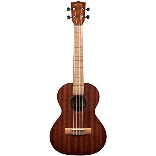 Kala KA-15T Satin Mahogany Tenor Ukulele Bundle with Gig Bag, Tuner, Strap, and Aquila Strings (4-strings)