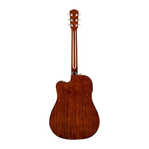 Fender CD-140SCE All-Mahogany Dreadnought Cutaway Acoustic Electric Guitar, with 2-Year Warranty, Fishman Pickup and Preamp System, Natural, with Case