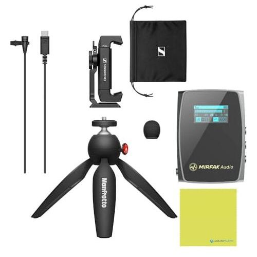 Sennheiser XS Lav USB-C Mobile Kit for Vloggers and Polishing Cloth Bundle