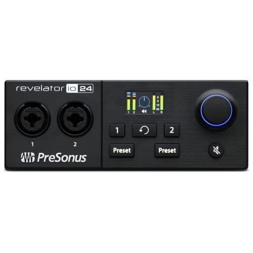 PreSonus Revelator io24 USB-C Compatible Audio Interface with Integrated Loopback Mixer and Effects for Streaming, Podcasting, and More