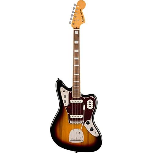 Squier Classic Vibe 70s Jaguar Electric Guitar, with 2-Year Warranty, 3-Color Sunburst, Laurel Fingerboard