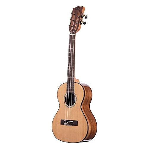 Kala Brand Music Co. Gloss Solid Cedar Top Acacia, 5-String Ukulele, Natural, Tenor (KA-SCAC-T5)