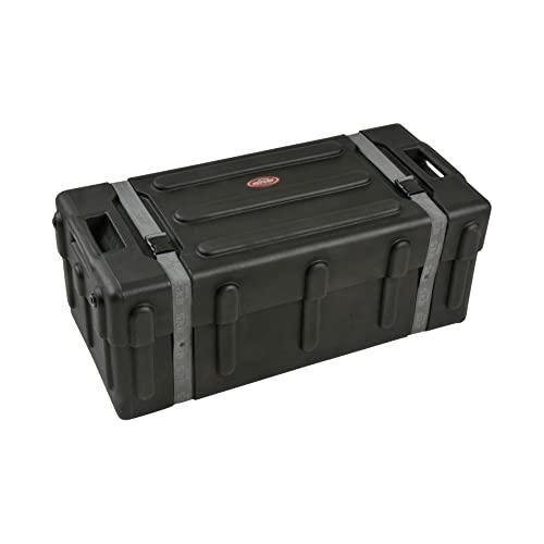 SKB 1SKB-DH3315W Durable Plastic Mid Sized Drum Hardware Case with Convenient Pull Out Handle, Heavy Duty Nylon Web Strap, and Built In Roller Wheels