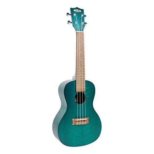 Kala Brand Music Co. Blue Exotic Mahogany, 4-String Ukulele, Right-Handed, Concert (KA-CEMB)