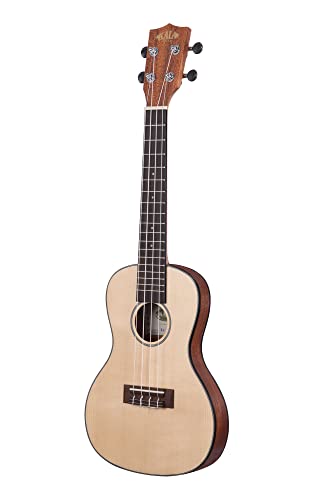 Kala Brand Music Co. Solid Spruce Top Mahogany Travel, 4-String Ukulele, Natural, Concert (KA-SSTU-C)