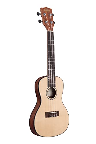 Kala Brand Music Co. Solid Spruce Top Mahogany Travel, 4-String Ukulele, Natural, Concert (KA-SSTU-C)