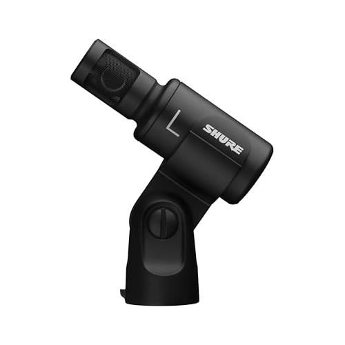 Shure Digital Stereo Condenser Microphone for Apple and Android, with Manfrotto PIXI Tripod, Phone Clamp, Mount, iOS and USB-C Cables for Next-Level Compatibility and Connectivity