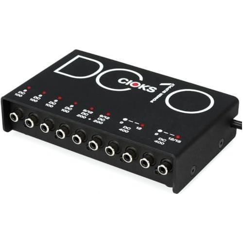 CIOKS DC10 Isolated Guitar Pedal Power Supply - 10-Output Bundle w/ 4X Strukture S6P48 Woven Right Angle Patch Cables and Liquid Audio Polishing Cloth