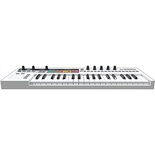 Arturia KeyStep Pro 37-Key Controller & Sequencer USB/MIDI/CV Keyboard Controller Bundle w Studio Headphones & Pig Hog MIDI Cable