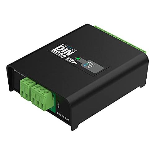 Enttec DIN RDS4 mk2 72004 4 Port DMX / RDM DIN Rail Isolated Splitter Black