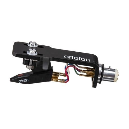 Ortofon OM PRO S Pre-mounted on SH-4 Black Headshell Bundle w/Liquid Audio Fiber Carbon Brush & Liquid Audio Polishing Cloth