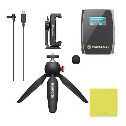 Sennheiser XS Lav USB-C Mobile Kit for Vloggers and Polishing Cloth Bundle