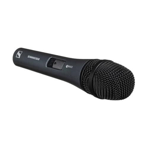 Liquid Audio Sennheiser E 845-S Supercardioid Dynamic Vocal Microphone, On/Off Switch Bundle w/Pig Hog PHM10 8mm Mic Cable Polishing Cloth