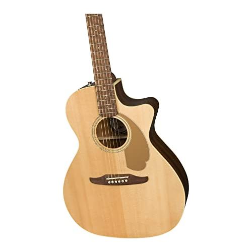 Fender Newporter Player Acoustic Guitar, with 2-Year Warranty, Natural, Walnut Fingerboard