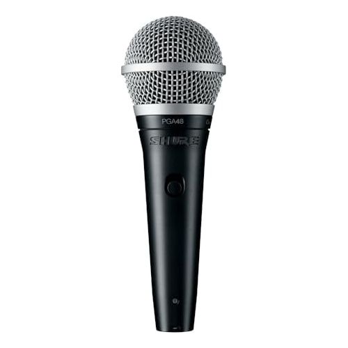 Shure PGA48 Dynamic Microphone - Handheld Mic for Vocals with Cardioid Pick-up Pattern, Discrete On/Off Switch, 3-pin XLR Connector, Stand Adapter and Zipper Pouch, No Cable (PGA48-LC)