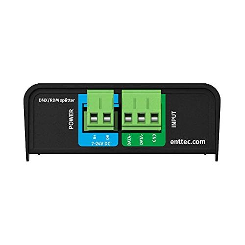 Enttec DIN RDS4 mk2 72004 4 Port DMX / RDM DIN Rail Isolated Splitter Black