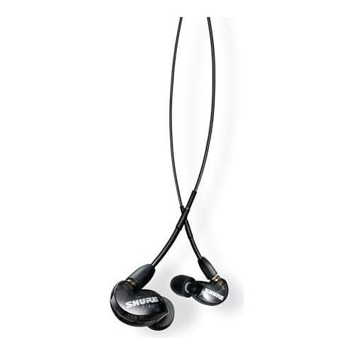 Shure AONIC 215 Wired Sound Isolating Earbuds, Clear Sound, Single Driver, Secure in-Ear Fit, Detachable Cable, Durable Quality, Compatible with Apple & Android Devices - Black