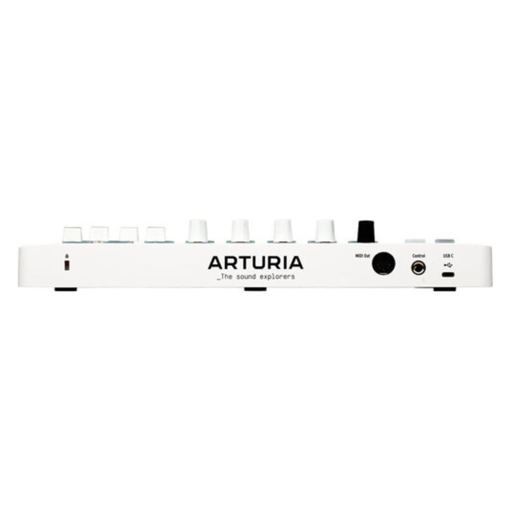 Arturia MiniLab 3 MIDI Keyboard Controller Bundle with Icon Duo22 Live USB Audio Interface, USB Cable & Polishing Cloth - 25 Key MIDI Keyboard for Recording Studio Equipment, Software Included (WHITE)