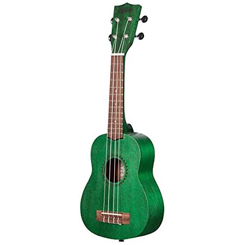 Kala Brand Music Co. Watercolor Meranti Collection, 4-String Ukulele, Right, Green, Soprano (KA-MRT-GRN-S)