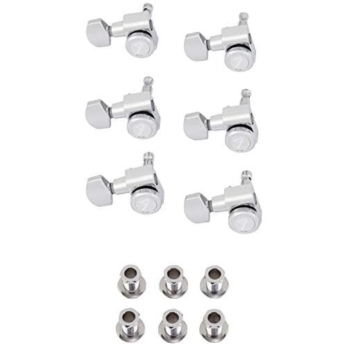 Fender Deluxe Locking Staggered Guitar Tuners, Left-Handed Chrome