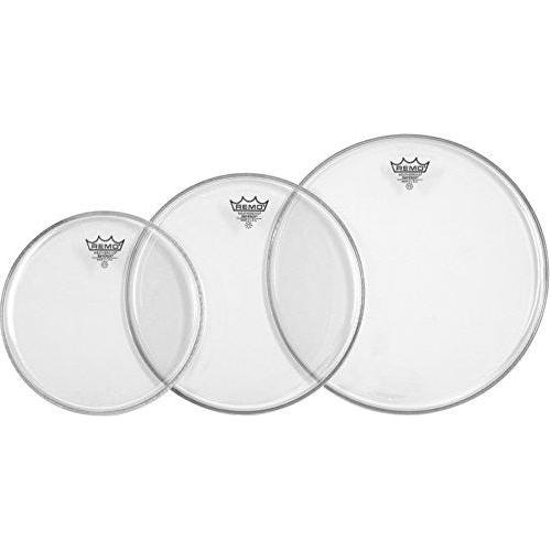 Remo PP-0910-PS Pinstripe Clear Tom Drumhead Pack - 12", 13" & 16"