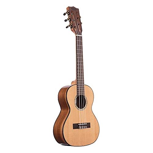 Kala Brand Music Co. Gloss Solid Cedar Top Acacia, 5-String Ukulele, Natural, Tenor (KA-SCAC-T5)