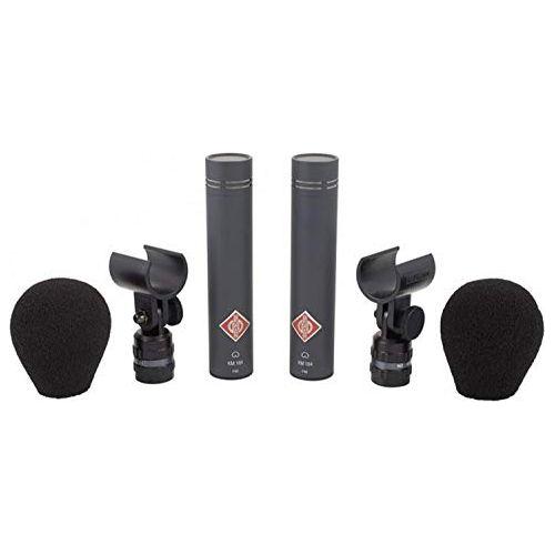 NEUMANN KM 184 MT Cardioid Studio Condenser Miniature Microphone with clip and windscreen - Black