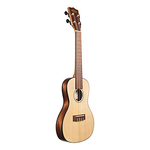 Kala Brand Music Co. Solid Spruce Top Mahogany Travel, 4-String Ukulele, Natural, Concert (KA-SSTU-C)