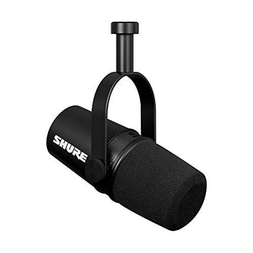 Shure MV7X XLR Podcast Microphone - Pro Quality Dynamic Mic for Podcasting & Vocal Recording, Voice-Isolating Technology, All Metal Construction, Mic Stand Compatible, Optimized Frequency - Black