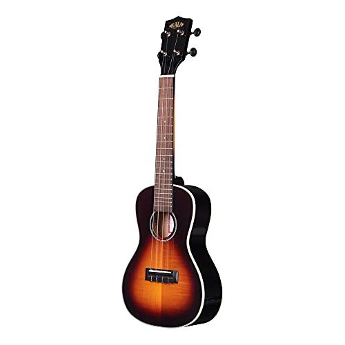 Kala KA-FMTB-C Flame Maple Concert Ukulele, Tobacco Burst