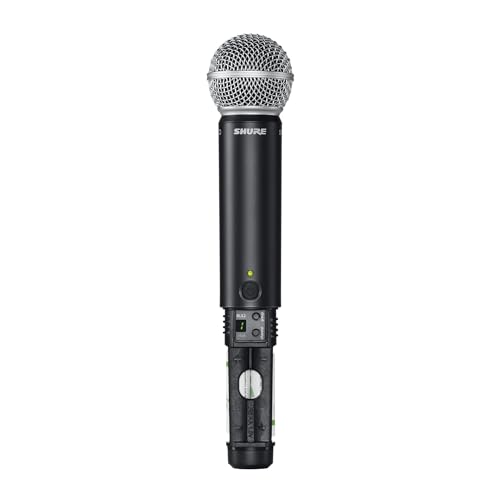 Shure BLX24/SM58 UHF Wireless Microphone System - Perfect for Church, Karaoke, Vocals - 14-Hour Battery Life, 300 ft Range | Includes SM58 Handheld Vocal Mic, Single Channel Receiver