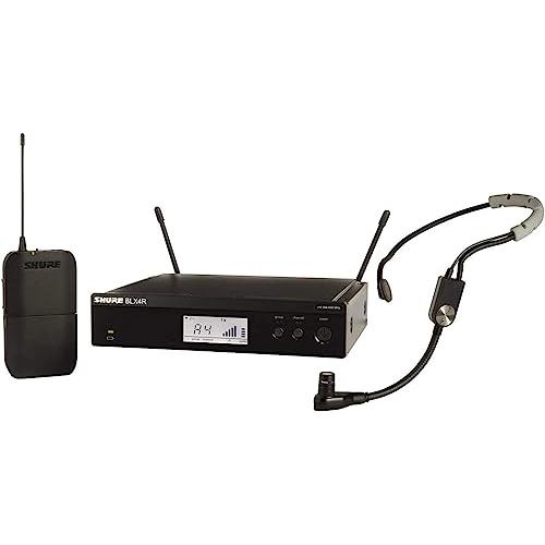 Shure BLX14R/SM35 UHF Wireless Microphone System - Perfect for Speakers, Performers, Presenting - 14-Hour Battery Life, 300 ft Range | SM35 Headset Mic, Single Channel Rack Mount Receiver | H9 Band