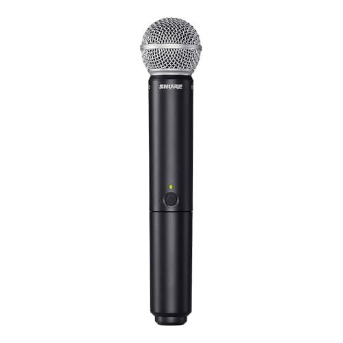 Shure BLX24/SM58 UHF Wireless Microphone System - Perfect for Church, Karaoke, Vocals - 14-Hour Battery Life, 300 ft Range | Includes SM58 Handheld Vocal Mic, Single Channel Receiver | H11 Band