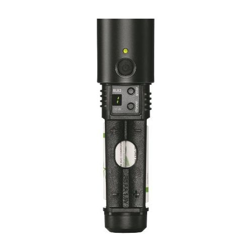 Shure BLX2/PG58 Handheld Wireless Transmitter with PG58 Vocal Mic Capsule - for use with BLX Wireless Microphone Systems (Receiver Sold Separately) | H9 Band