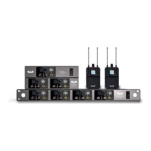 CAD Audio GXLIEM Frequency Agile Wireless In Ear Monitor System includes MEB1 Earbuds, Rack Mount Ears and Antenna Relocation Kit, Silver